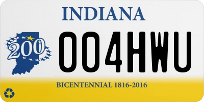 IN license plate 004HWU