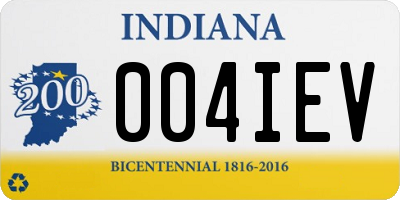 IN license plate 004IEV