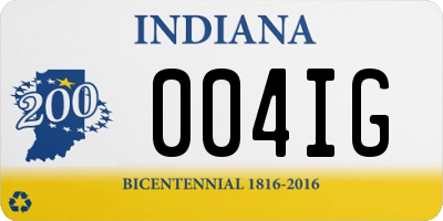 IN license plate 004IG