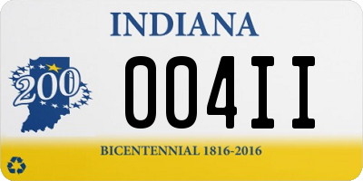 IN license plate 004II