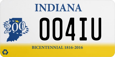 IN license plate 004IU