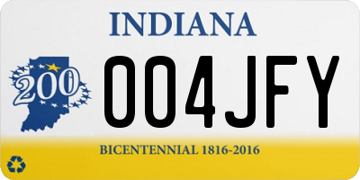 IN license plate 004JFY