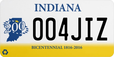 IN license plate 004JIZ