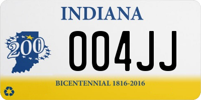 IN license plate 004JJ