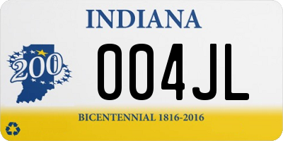 IN license plate 004JL
