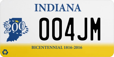 IN license plate 004JM