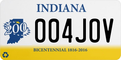 IN license plate 004JOV
