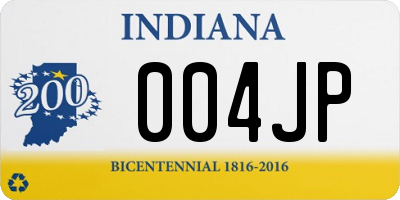 IN license plate 004JP