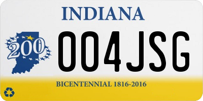 IN license plate 004JSG