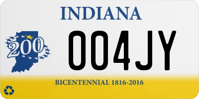 IN license plate 004JY