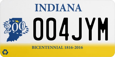 IN license plate 004JYM