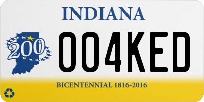 IN license plate 004KED
