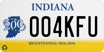 IN license plate 004KFU