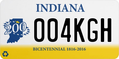 IN license plate 004KGH