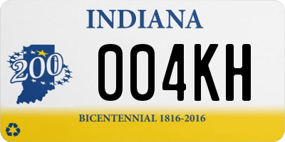 IN license plate 004KH