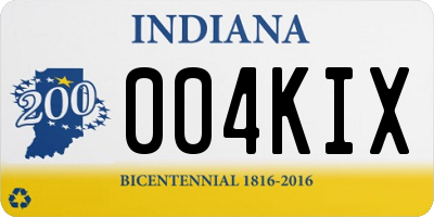 IN license plate 004KIX