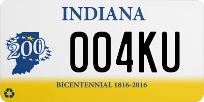 IN license plate 004KU