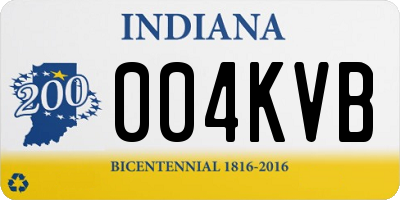 IN license plate 004KVB