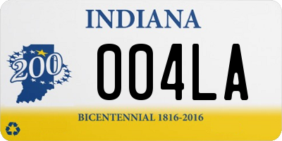 IN license plate 004LA