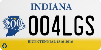 IN license plate 004LGS