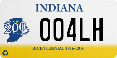 IN license plate 004LH