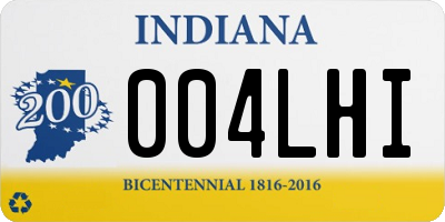 IN license plate 004LHI