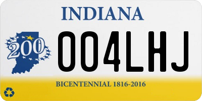 IN license plate 004LHJ