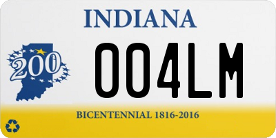 IN license plate 004LM