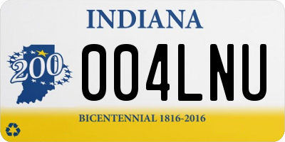 IN license plate 004LNU