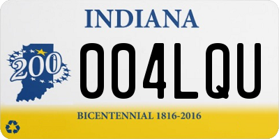 IN license plate 004LQU