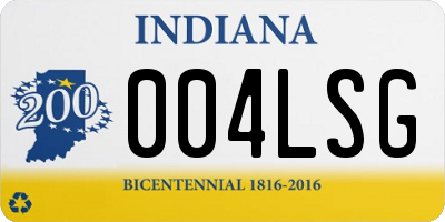 IN license plate 004LSG