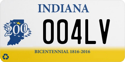 IN license plate 004LV