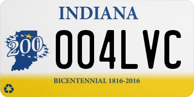 IN license plate 004LVC