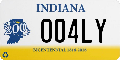 IN license plate 004LY