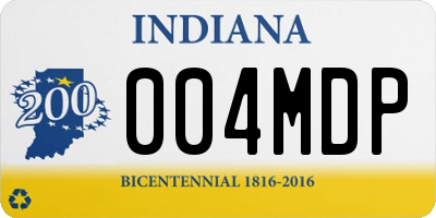 IN license plate 004MDP