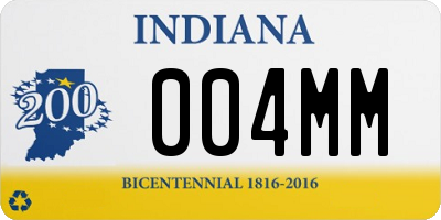 IN license plate 004MM