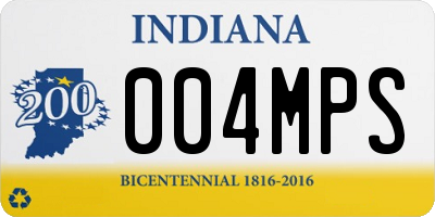 IN license plate 004MPS