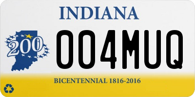 IN license plate 004MUQ