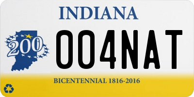 IN license plate 004NAT