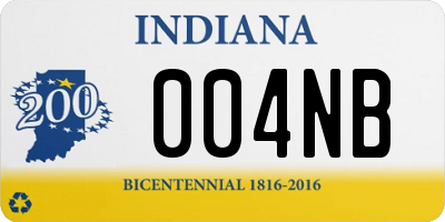 IN license plate 004NB