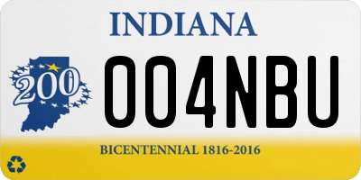 IN license plate 004NBU