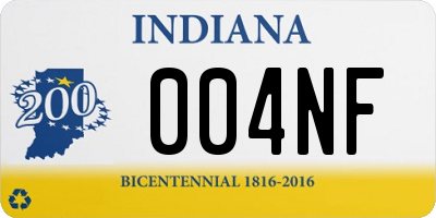 IN license plate 004NF