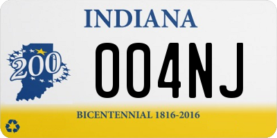 IN license plate 004NJ