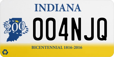 IN license plate 004NJQ