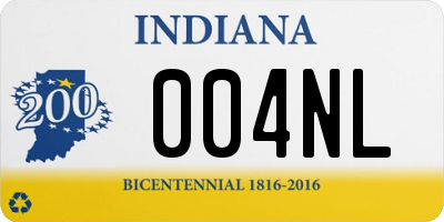 IN license plate 004NL