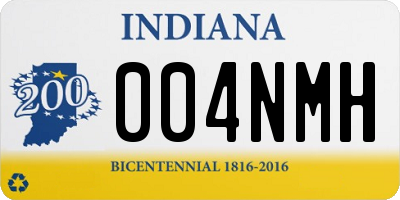 IN license plate 004NMH