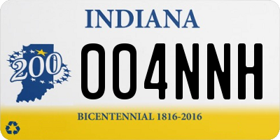 IN license plate 004NNH