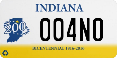 IN license plate 004NO