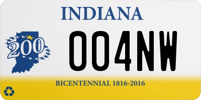 IN license plate 004NW