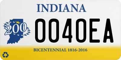 IN license plate 004OEA